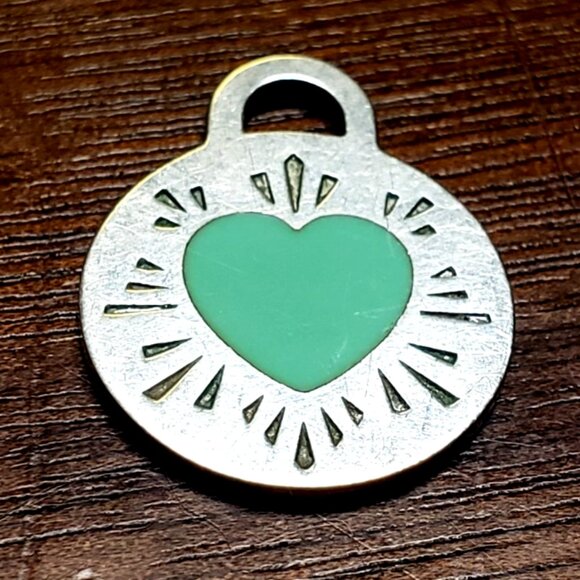 Authentic Tiffany & Co. Pendant for Necklace Blue Enamel Return to Tiffany EUC - Picture 4 of 6